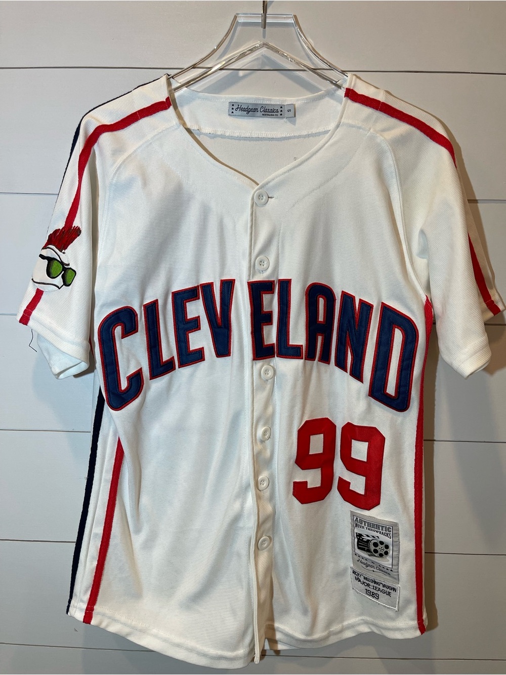 Major League 1989 Ricky Wildthing Vaughn Cleveland 99 Baseball Jersey Adult SM